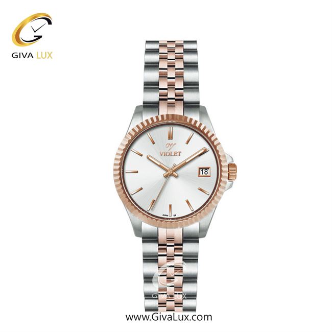 ساعت مچی اورجینال زنانه ویولت VIOLET نقره ای-رزگلد | رزگلد-نقره ای| نقره ای| کد رفرنس 0558/2 | 0573/2